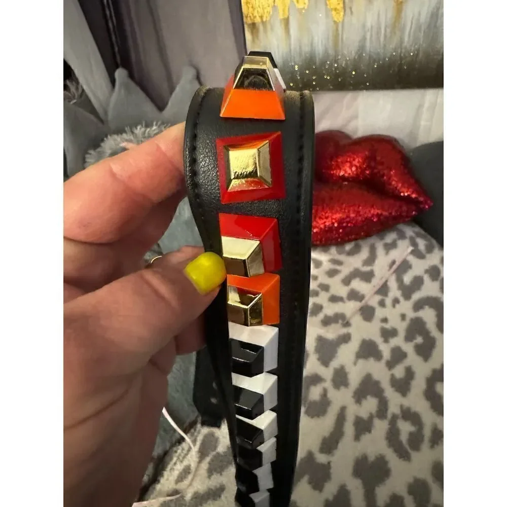 Add on bag/purse/pocketbook novelty strap black white red belt/strap